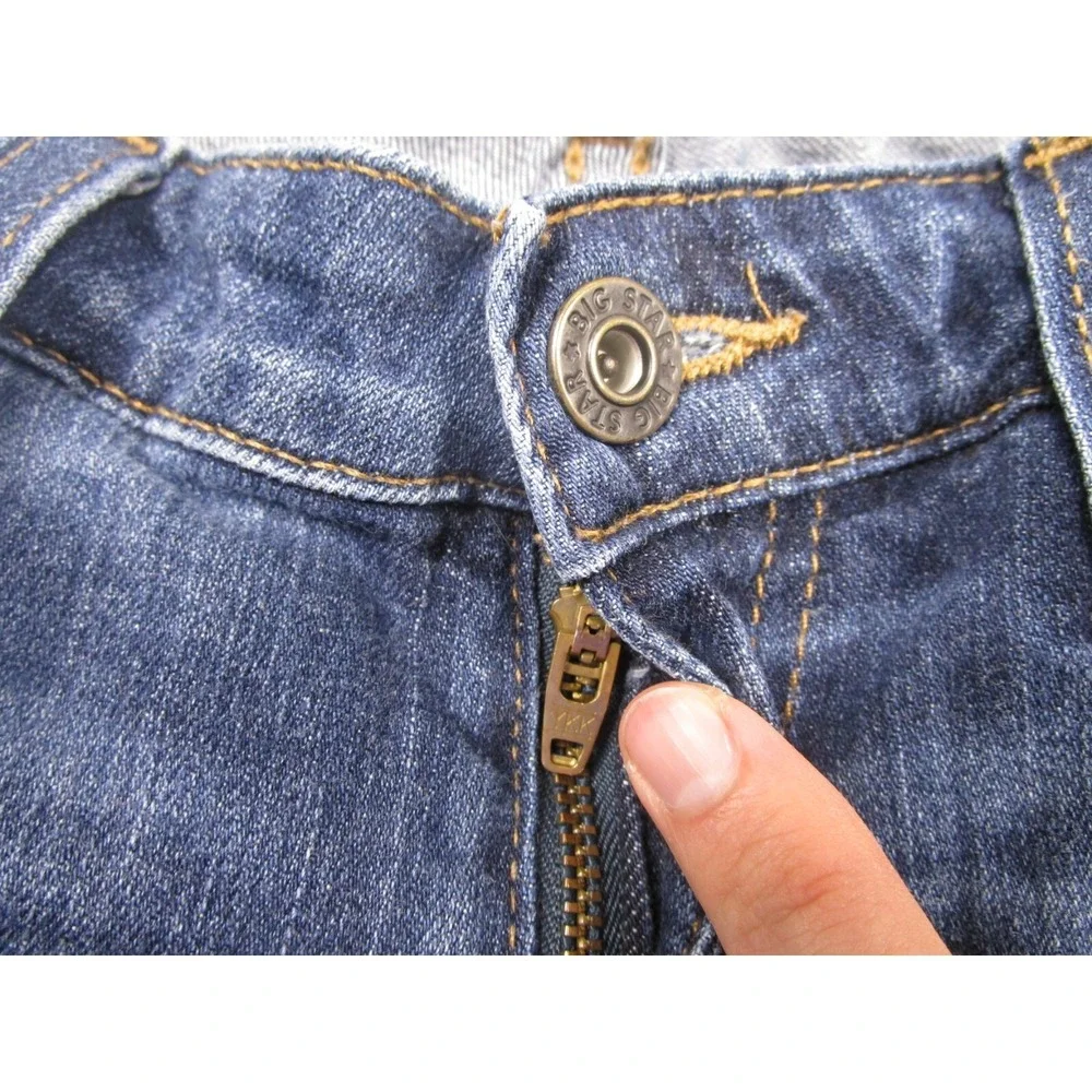 Big Star Jeans Womens 27 Blue‎ Denim Distressed Skinny Maddie Pockets